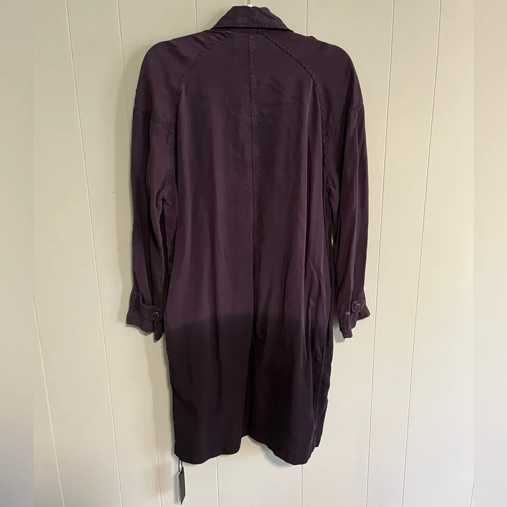 NWT BLANK NYC Dip Dye Dual Tone Gray Black Trench Coat Open Tunic Women'… - Picture 9 of 16